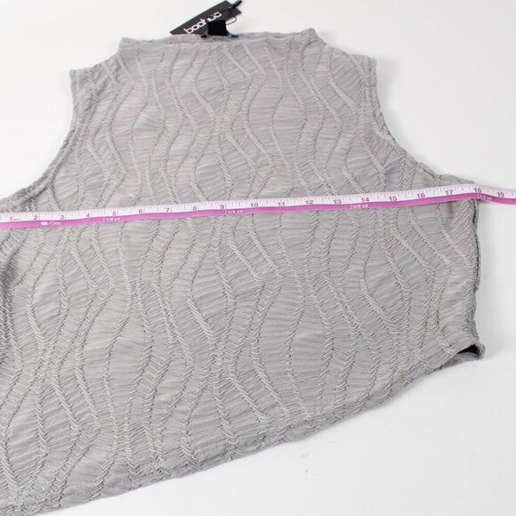 Boohoo Petite High Neck Textured Top - NWT - Size 10 - Picture 8 of 9